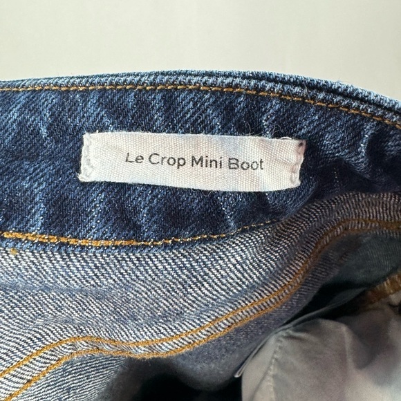 Frame Le Crop Two Toned Mini Bootcut Jeans in Blue Size 28 - Picture 8 of 8